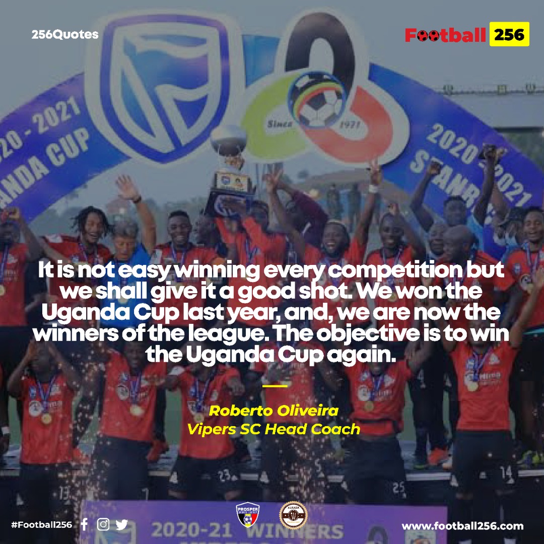 PulseSportsUGA's tweet photo. #Football256 Update
If @VipersSC defends its @FUFAUgandaCup crown, they will have won their maiden domestic double
#256Quotes https://t.co/kHSDaVipRy