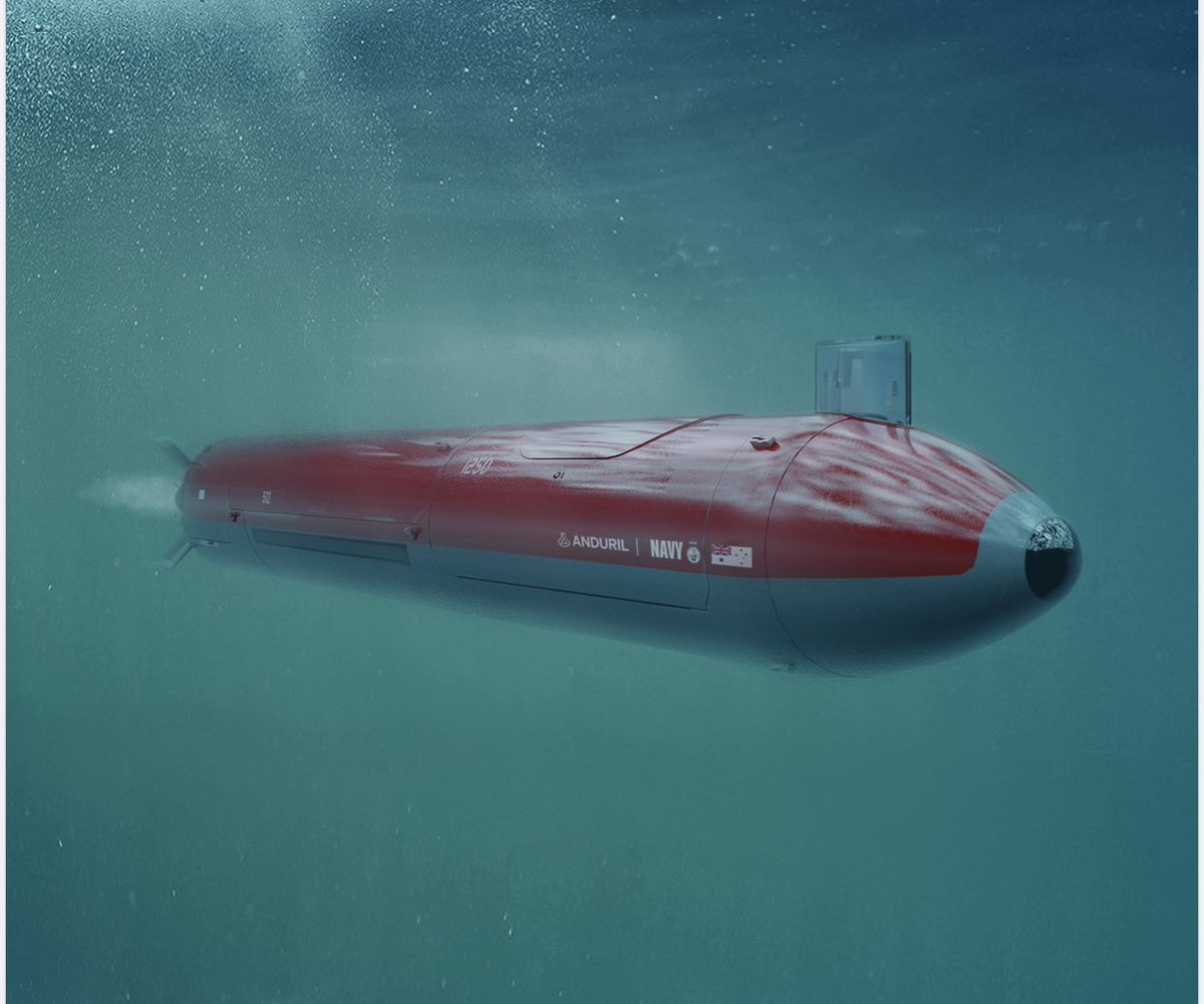 Australian_Navy's tweet photo. A big step forward for Navy’s undersea capability. #AusNavy and @DefenceScience have entered into a contract with Anduril Australia, to design and manufacture Extra Large Autonomous Underwater Vehicles in Australia. #DefenceIndustry https://t.co/S3GJX0P3QM