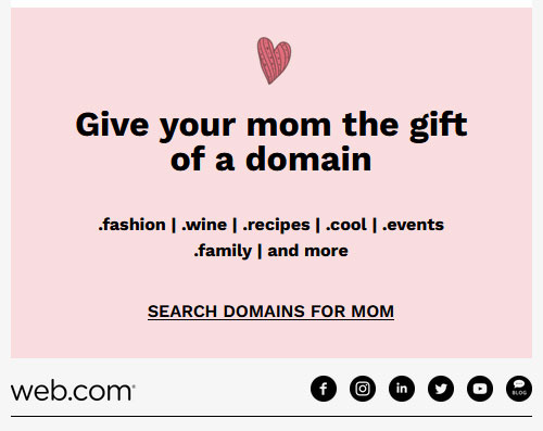 No, <a href="/webdotcom/">Web.com</a> , a web domain is the very last thing my mom would want. Don't even get me started on the #sexist assumptions in this ad. #HappyMothersDay