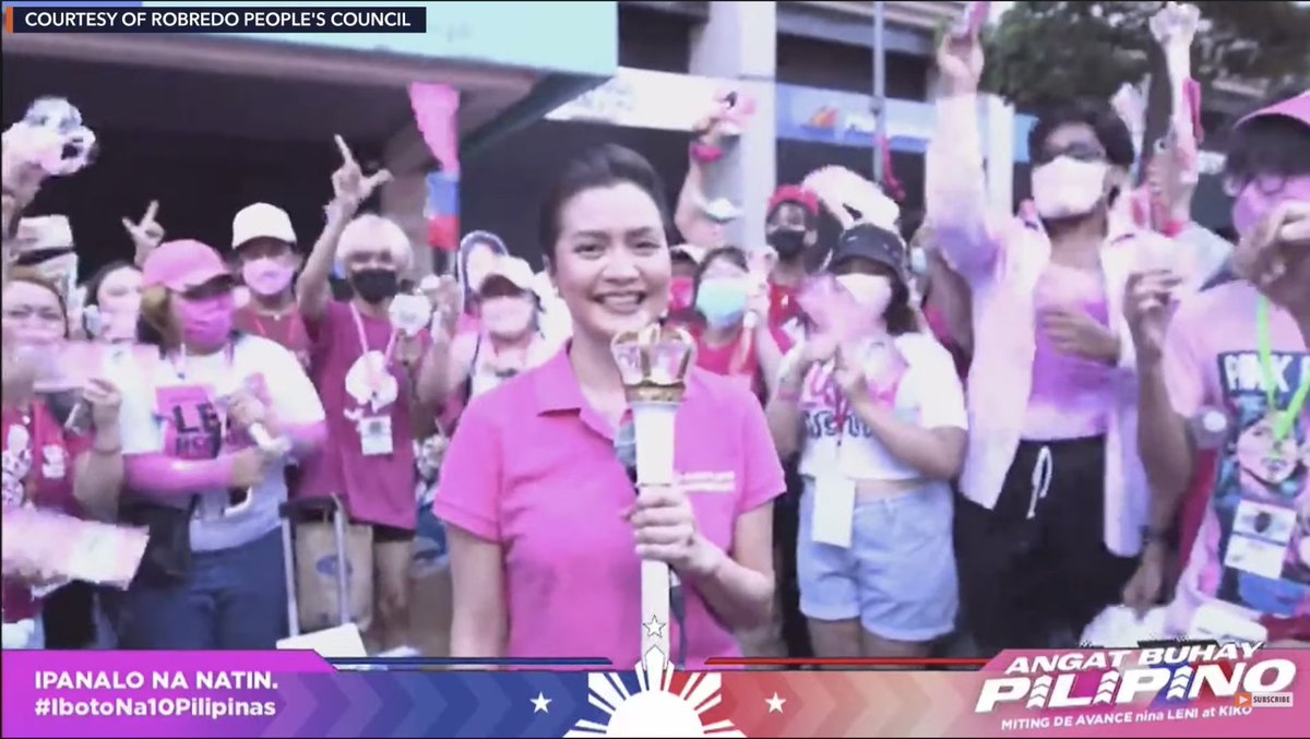 rapplerdotcom's tweet photo. Before the program starts, Robredo impersonator Simpleni Robredo, holding a lightstick of girl group LOONA, joins KPOP STANS 4 LENI to feature how K-Pop stans mobilized for the presidential aspirant. #PHVote #PHVoteRobredo #WeDecide

RELATED:  https://t.co/PITSwdEKF1 https://t.co/TBoEM096R4