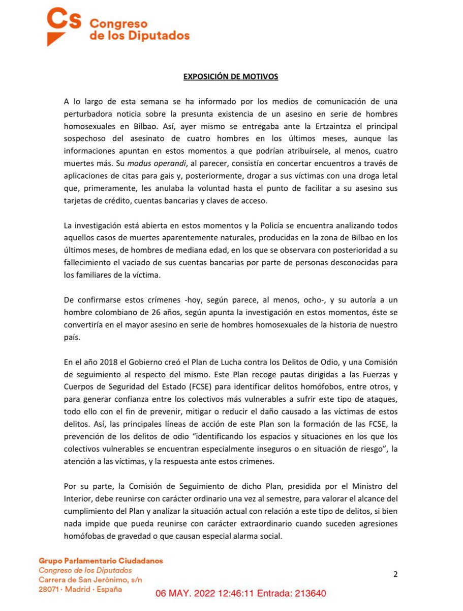 BalEdmundo's tweet photo. Sánchez se apresuró a convocar la Comisión de delitos de odio por un ataque falso. Hoy guarda silencio ante el que sería el mayor asesino en serie de homosexuales en España.

Exigimos la convocatoria urgente de esta Comisión. Las personas LGTBI merecen información y protección👇 https://t.co/9jLcuLmr9O