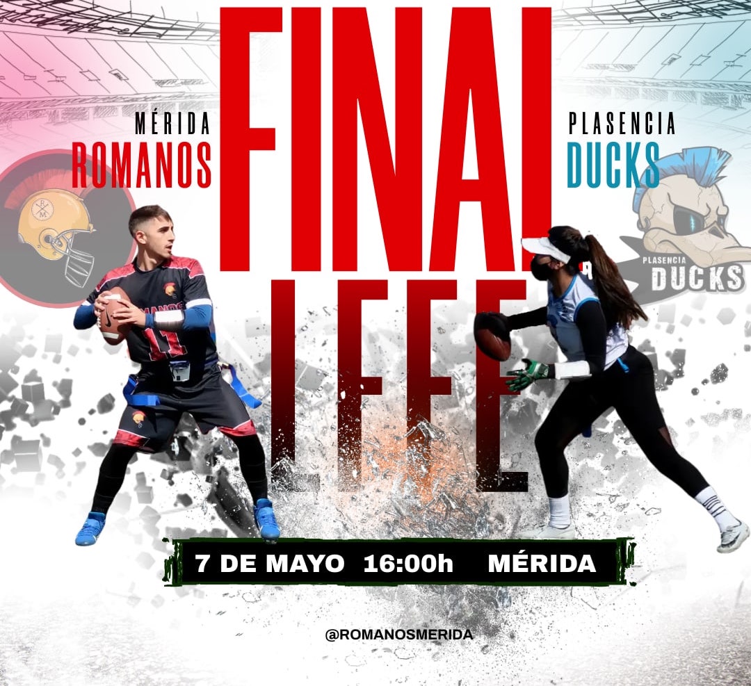 ExtremaduraFAFF's tweet photo. 🏈 ¡ÚLTIMO GAME DAY! #LFFE

➡️ Liga de Flag Football Extremeña 2022

⏰ Desde las 16.00h
📌 Mérida
🏟 Campo Nueva Ciudad

🥉 3º - 4º PUESTO
🕓 #Vitors☑️ 🆚 #BlackStorks⚫️

🥇 FINAL 🥈
🕔 #Romanos⚔️ 🆚 #Ducks🦆

📺 Twitch #blackstorkslive 
🔗 https://t.co/bWJHvss5QQ https://t.co/GhVzUws7gC