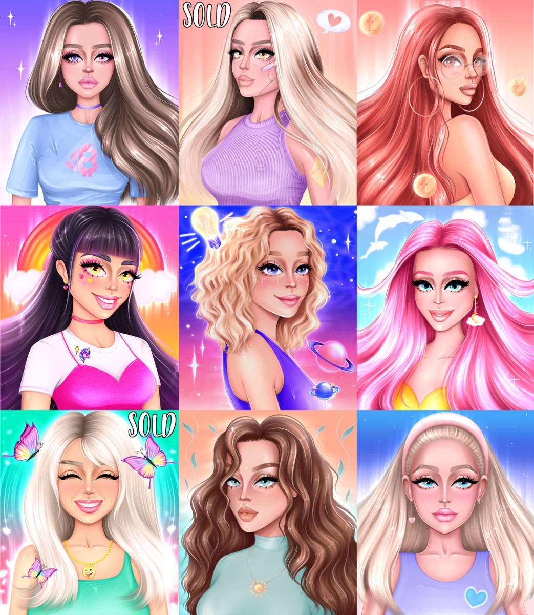 Evanikart's tweet photo. 💖 Girls of the new generation 💖

This collection is a form of anthropomorphism
Transfer of the human image and its properties to inanimate objects, phenomena, beings, feelings and abstract concepts ✨
Each cartoon embodies something of its own 💖💙💜💛

https://t.co/vobeA8nIbq https://t.co/WN0NBF1TWx