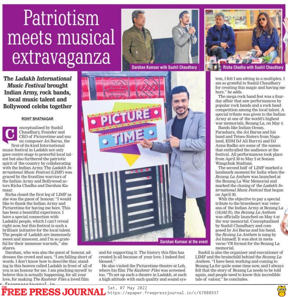 fpjindia's tweet photo. .@RichaChadha and #TheKashmirFiles fame @DarshanKumaar open up about their experience at the #LadakhInternationalMusicFestival

#LIMF @MediaMulberry @PictureTime4 @sushilsays @joibarua @priyanka291990

By @justscorpion

https://t.co/tu2IU4mNF6 https://t.co/M3WKLWgi6L
