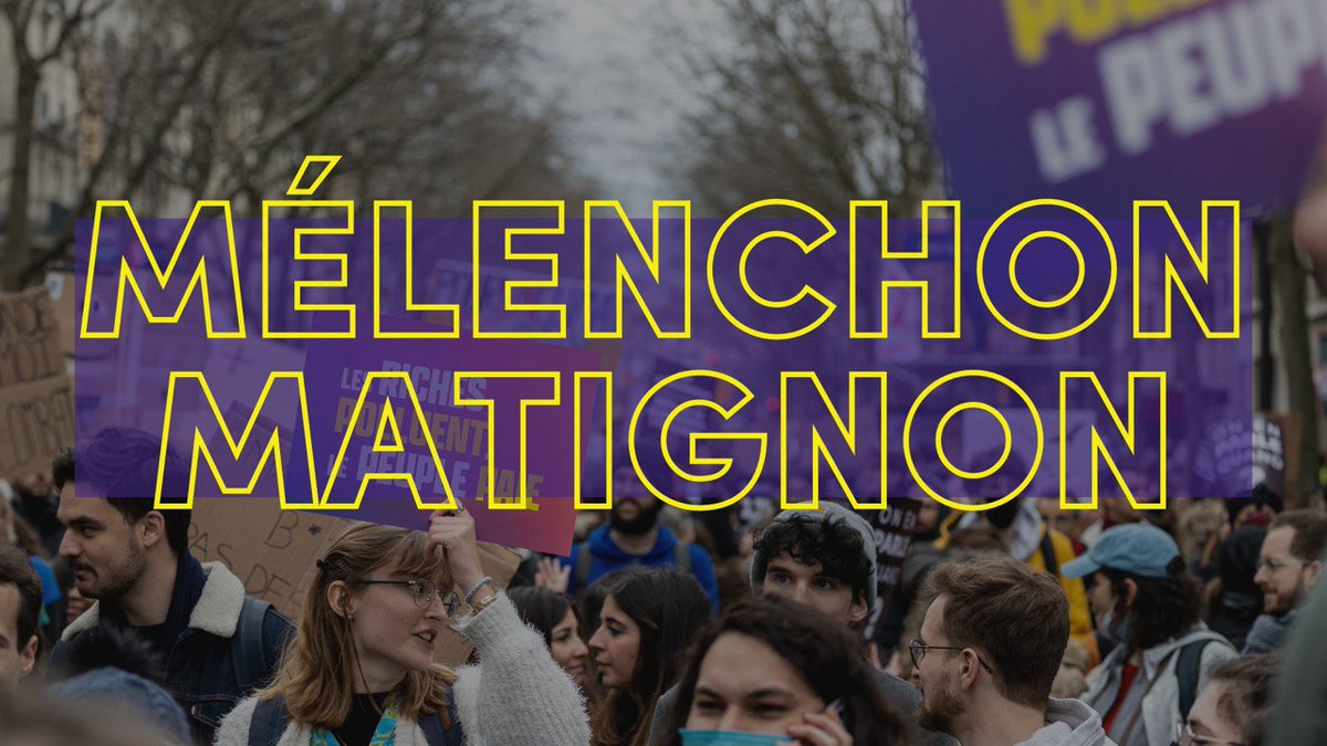 En avant pour la #NUPES ! 

Aujourd'hui se tiendra aux docs d'Aubervilliers la première Convention législative de la Nouvelle Union populaire écologique et sociale. 

Rdv Docks Pullman, au 87 avenue des Magasins Généraux. #MelenchonMatignon