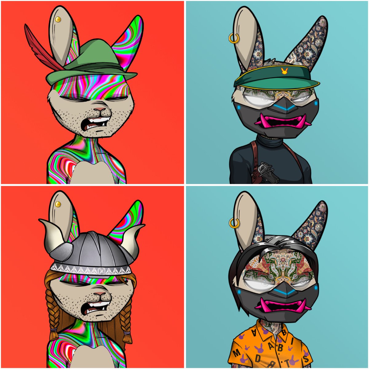dmoney576's tweet photo. Gang Wars going on now!!!
Wolverine Rabbit with Infinity Gauntlet 
Clint Eastwood rabbit!
 So sick!!!
@MadRabbitsRC https://t.co/DxeF8yt7AQ