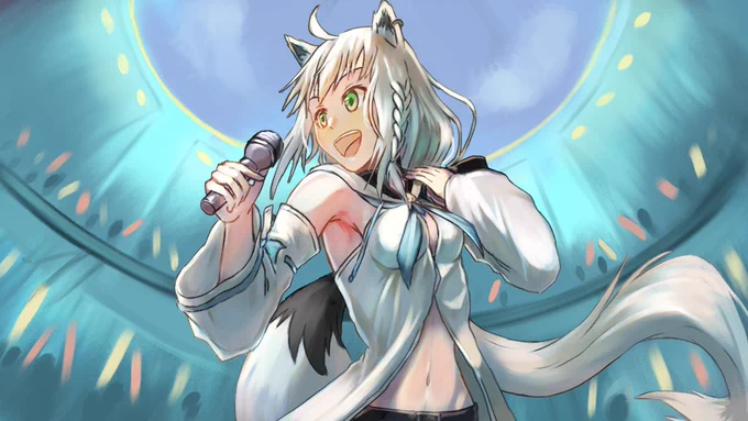 描きたくなったので描いてみたよ(・ ・)ノ#絵フブキ #ホロライブ 