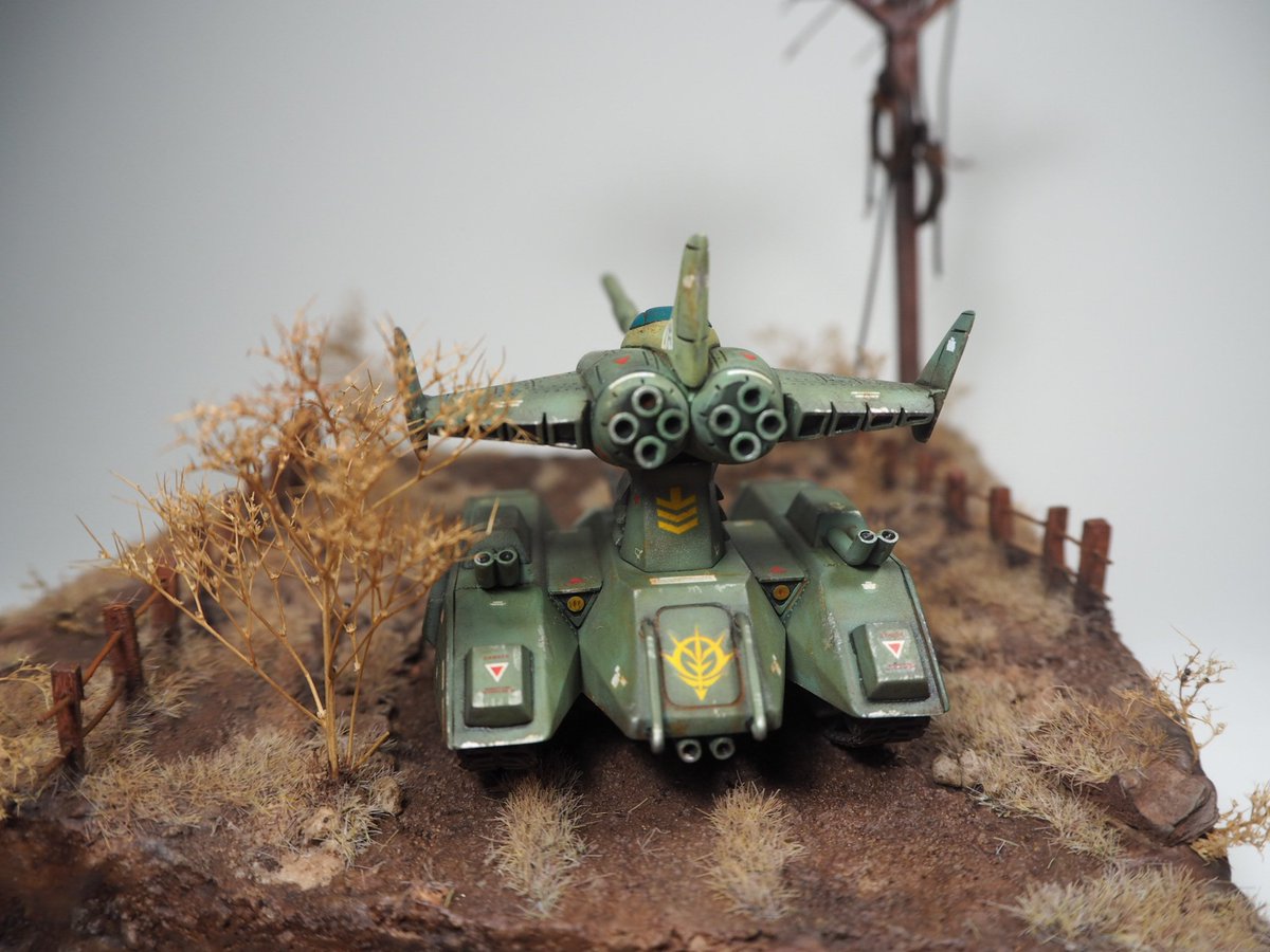 HobbyLifeStudio's tweet photo. Classic 1/144 Magella Attack
"Military War"
Finished!!
Magella Attack details
More pictures at my Facebook page
#Gunpla #ガンプラ #Plamo #プラモ #Modelkits #機動戦士ガンダム #MobileSuitGundam #MagellaAttack #Bandai #Diorama #ジオラマ https://t.co/Xm5OfmsN0Y