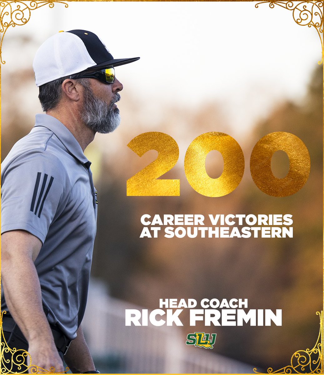LionUpSoftball's tweet photo. Congratulations to @LionUpSoftball head coach Rick Fremin for earning win No. 200 at Southeastern

#LionUp https://t.co/7CWRyFkOQV