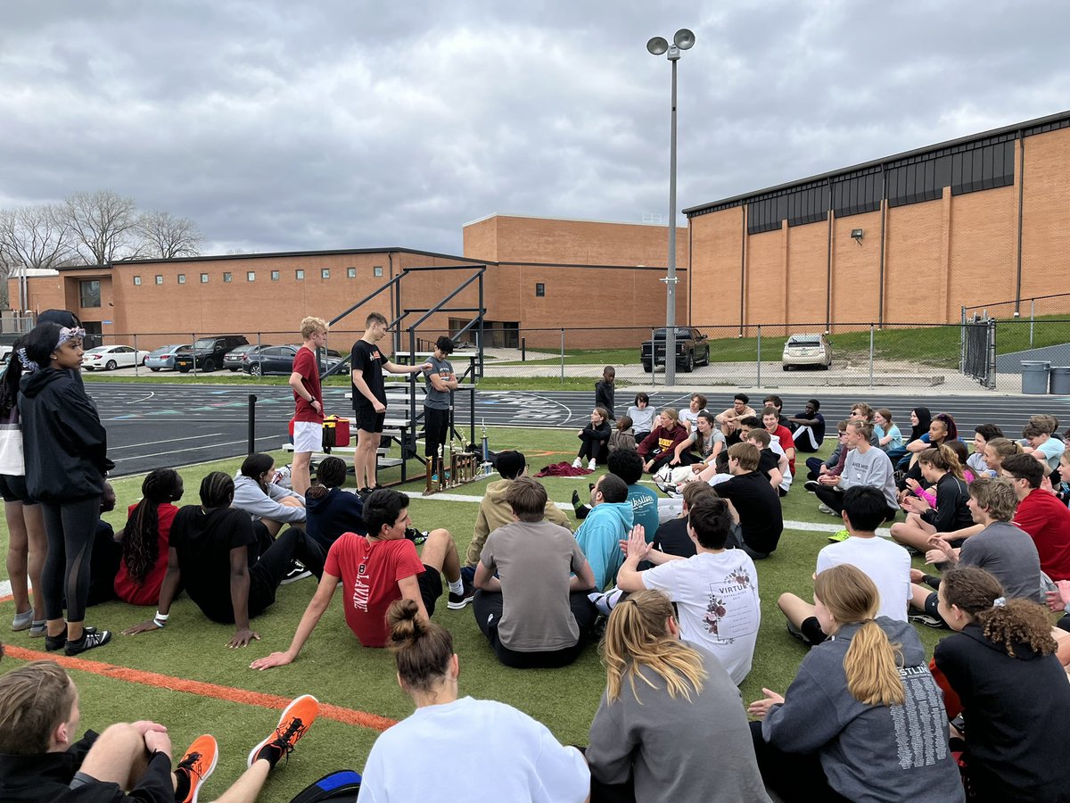 AMESTrack's tweet photo. With so many meets canceled this season, our team put together a mini invitational (aka Karsten Holm Invite part 2).
Events:
-Mile
-4x1
-4x1 with a 🐶
-Race walking
We concluded with trophies and popsicles! #allthingsforgood https://t.co/ydPi4pZTH6