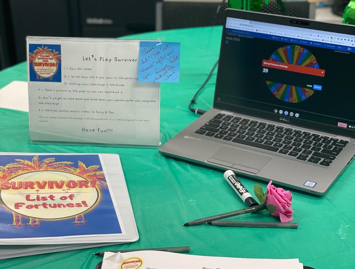 A great end to Teacher Appreciation Week 2022! We laughed, we ate, we played Teacher Survivor, but most importantly, we appreciated each other. 💚