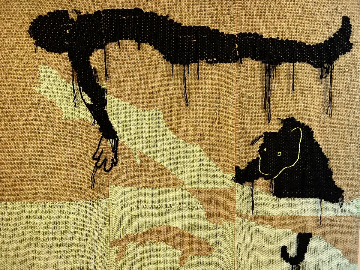 JersonHondall's tweet photo. Diedrick Brackens ‘heaven is a muddy riverbed’ x @TheCraftLA. On view through Sunday May 8. #DiedrickBrackens. https://t.co/bZeHJXrsuk