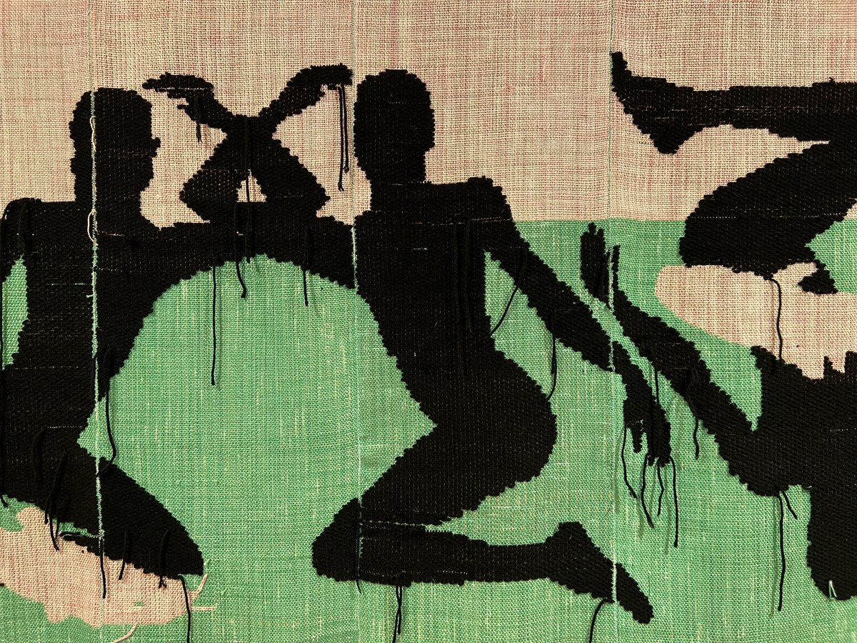 JersonHondall's tweet photo. Diedrick Brackens ‘heaven is a muddy riverbed’ x @TheCraftLA. On view through Sunday May 8. #DiedrickBrackens. https://t.co/bZeHJXrsuk