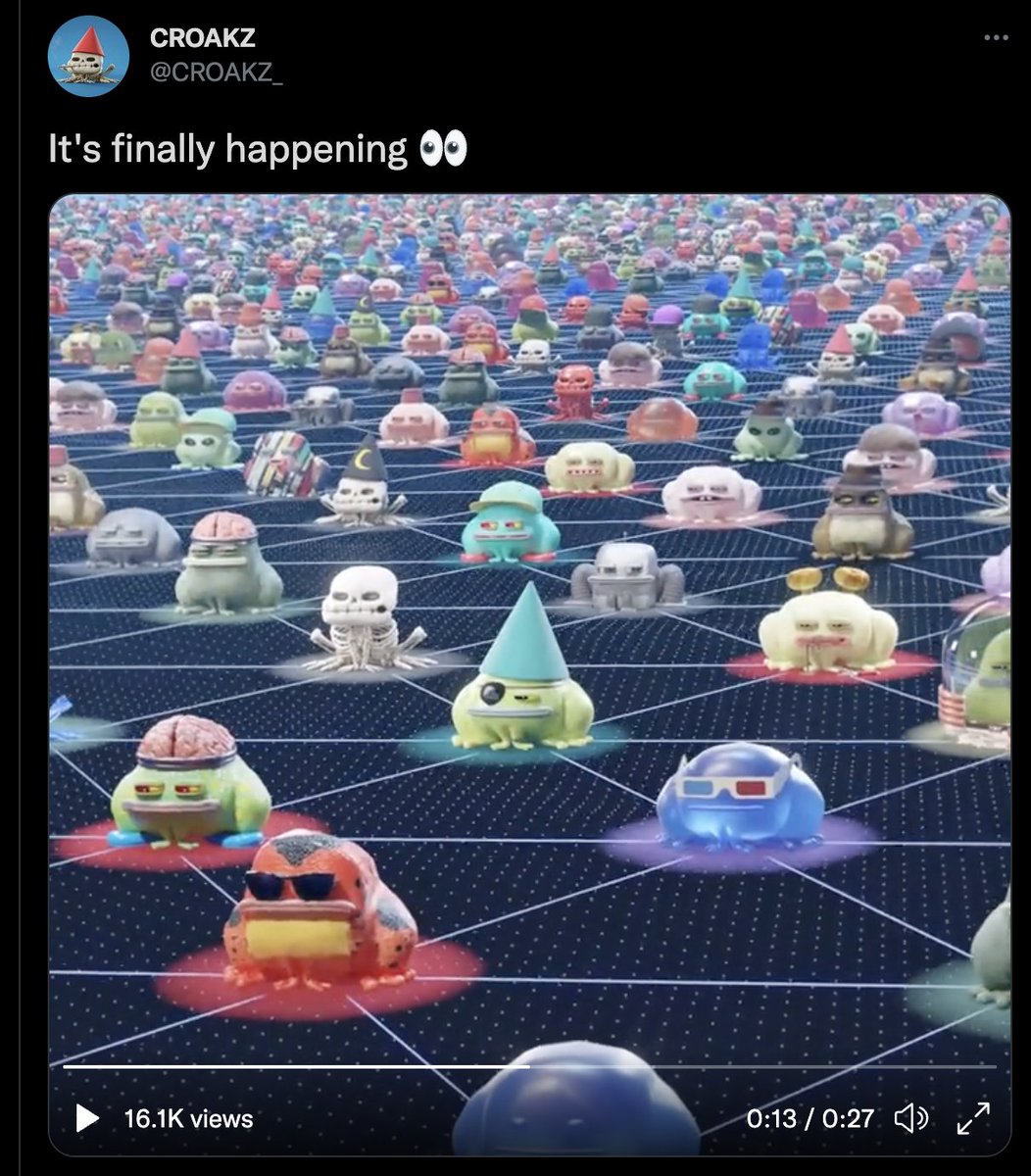 1/1 RT and post your favourite <a href="/CROAKZ_/">CROAKZ</a>  below! Winning Croak will be featured in an upcoming tweet with the opensea link.