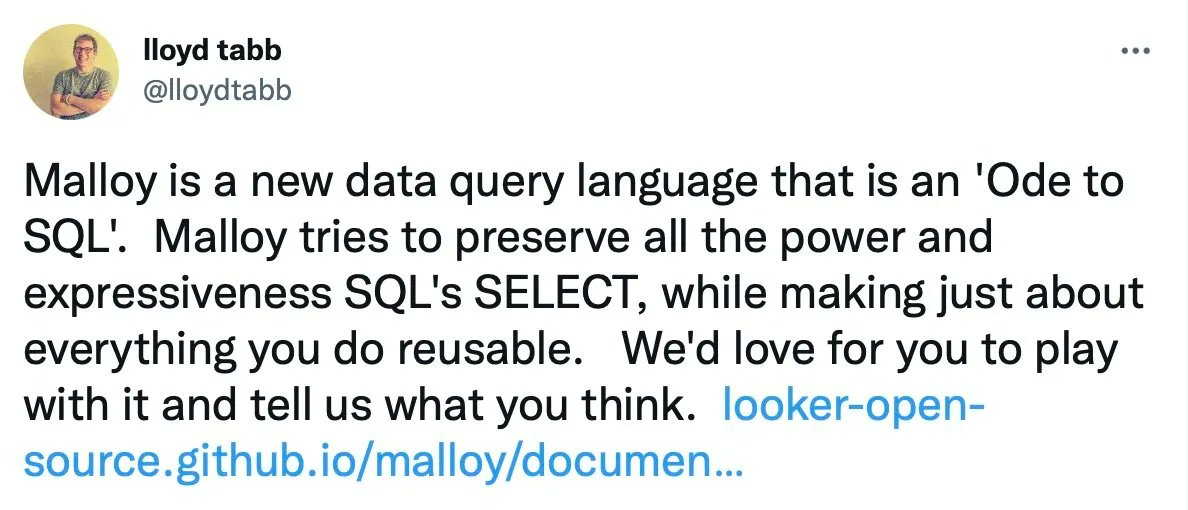 Did you hear, there's a new language? It's for describing data relationships and transformations. santacruzworks.org/news/looker-fo…
