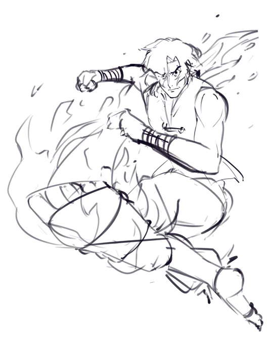 I hate feet but I wanted to sketch Kouma's divekick and thought this would be a cool perspective. #MeltyBlood 