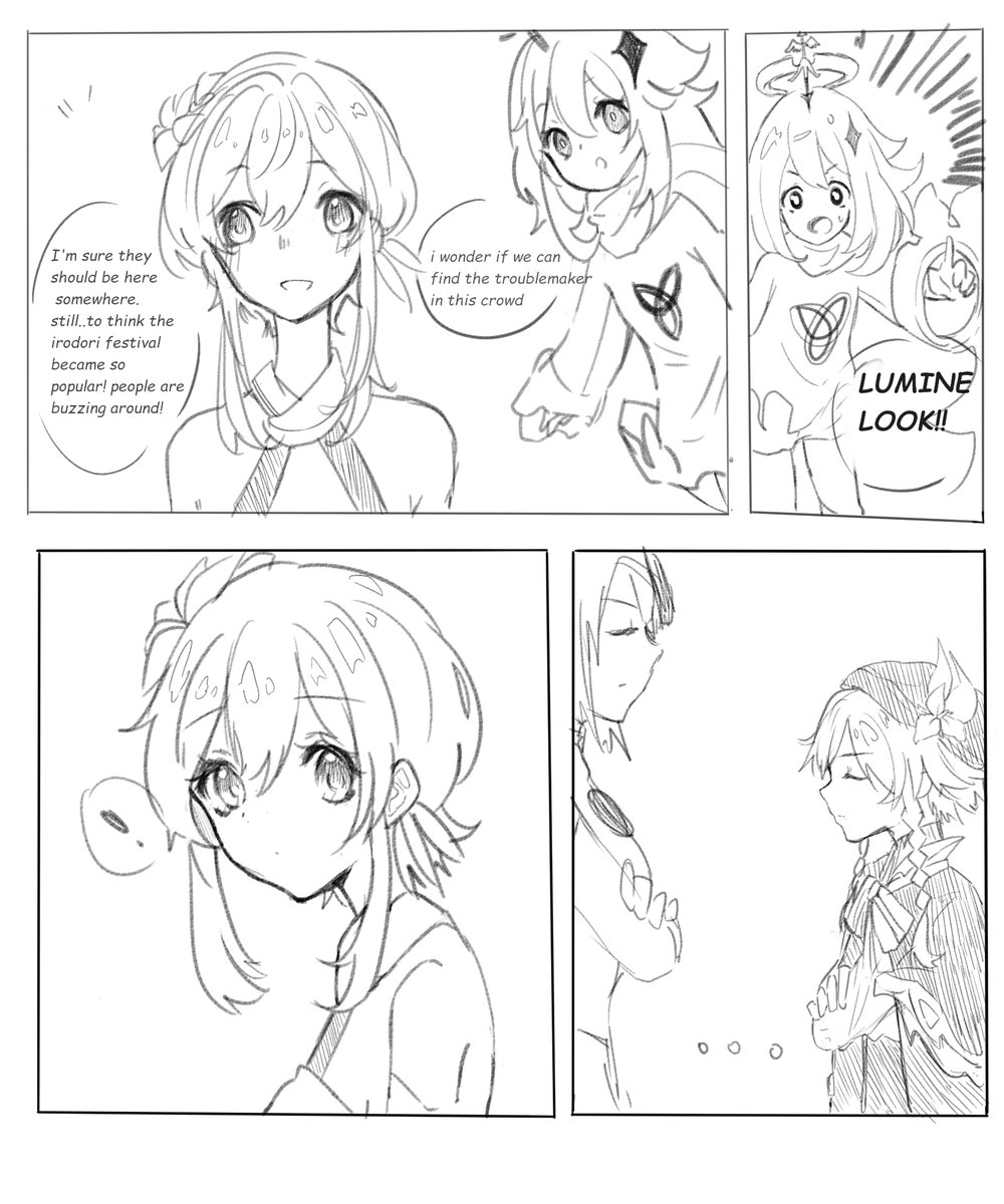 lemonmikuu's tweet photo. FINALLY FINISHED!!! 
not the best, actually my first planned short comic. it sucks, ik- but i tried hehe, check comments for the rest!
#venlumi #GenshinImpact #venti #lumine #Genshintwt https://t.co/gF59zU05Q5