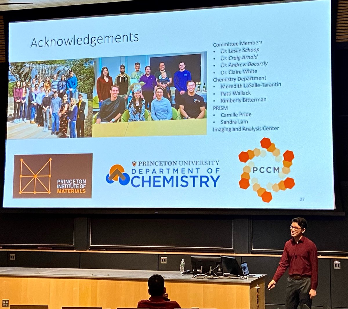 StilesJoseph's tweet photo. Had a great time presenting my work on HxCrS2 to the department in my third year seminar. Excited to present it again on Tuesday at MRS! https://t.co/1IRAxsk0G0