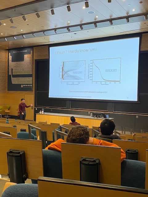 StilesJoseph's tweet photo. Had a great time presenting my work on HxCrS2 to the department in my third year seminar. Excited to present it again on Tuesday at MRS! https://t.co/1IRAxsk0G0
