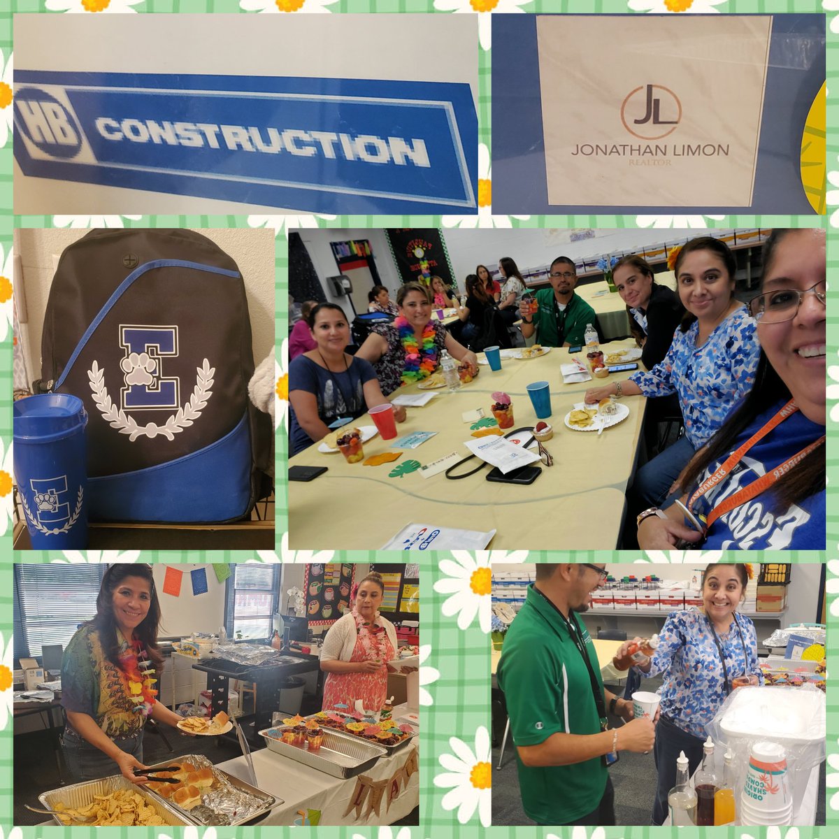 An amazing #TeacherAppreciationWeek full of delicious meals like todays provided by @JonathanLimonEP &amp; treats provided by HBConstruction &amp; our other partners in Ed. I especially Love my new Escontrias gear! Thankyou @Escontrias_ES  it was a wonderful surprise🐾❤️ #hbconstructs