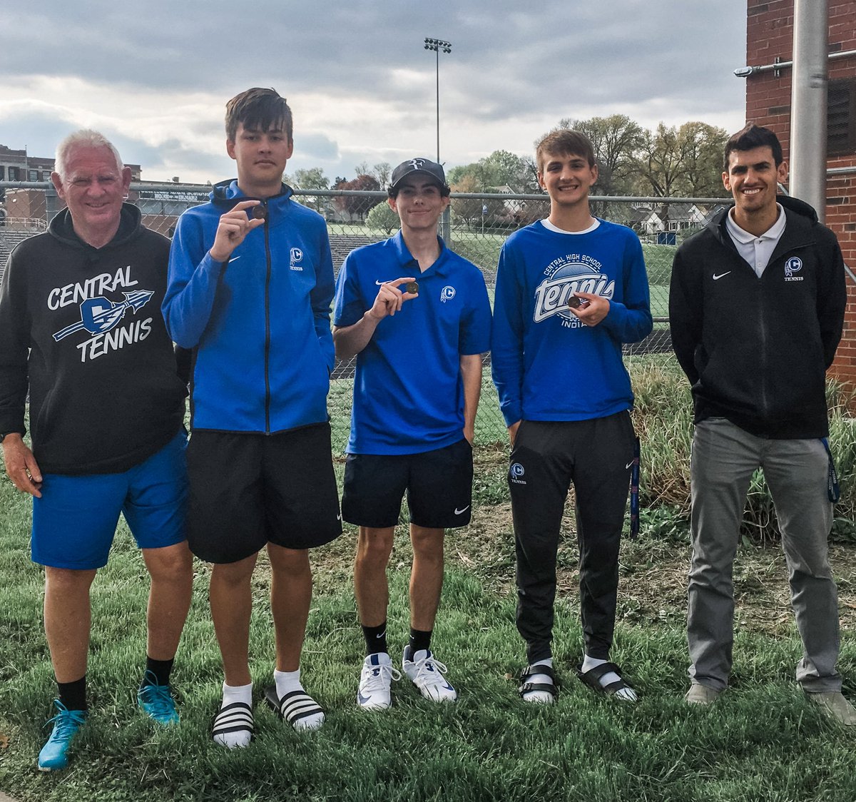 CHS_Indians's tweet photo. Congratulations to Kevin Poggemiller and Lucas Cebulko who took 3rd in doubles and River Flaska who placed first in singles!! #districts @KQ2SPORTS @SJNPSports @TommyKFEQ @CHSBoysTenS 🎾🎾 https://t.co/46JvvNAHjJ