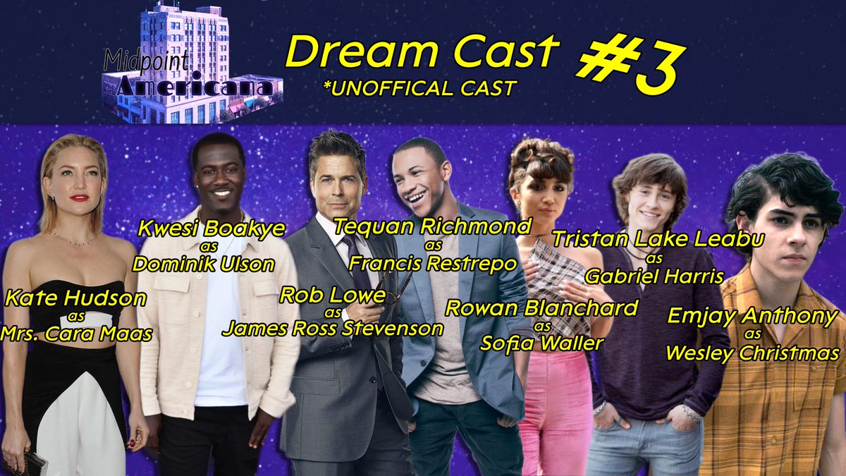 MidpointAmerica's tweet image. Imagining some amazing actors as our characters FOR THE THIRD TIME!