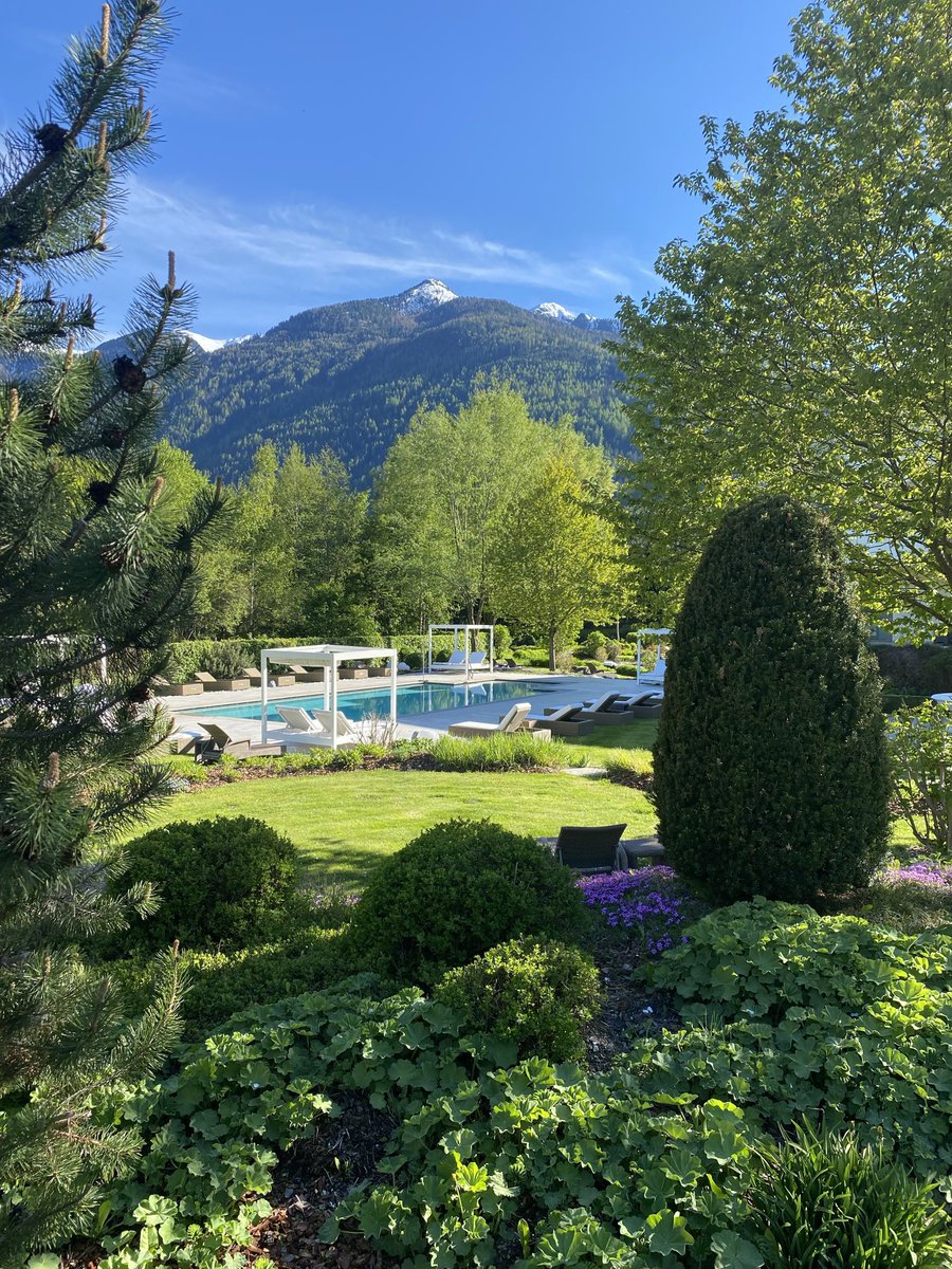 Alpenpalace's tweet photo. Spring has definitely arrived in Ahrntal. In our private spa garden you will find the perfect spot to relax and unwind. https://t.co/e2taQvSAED