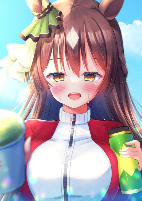 「はいっ、トレーナーさんもどうぞ♪」
#サトノダイヤモンド 
#ウマ娘 