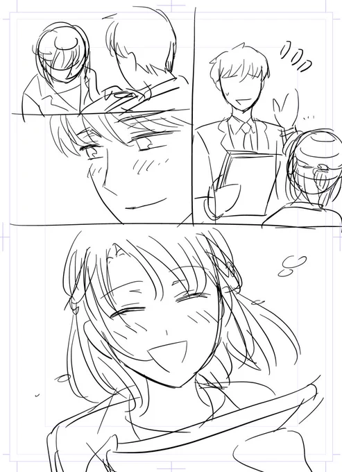 他の方の1Pマンガ見ていいなーと思って、でも私ならこっちの表情を描くかな?とインスピレーションいただいたので描いてみました。 描いてみたらスパッとハマらなくて、ちょっとパズルしました(;'∀`) やってみて思いましたが、サイレント1P1感情って感情表現の練習に良いかも!