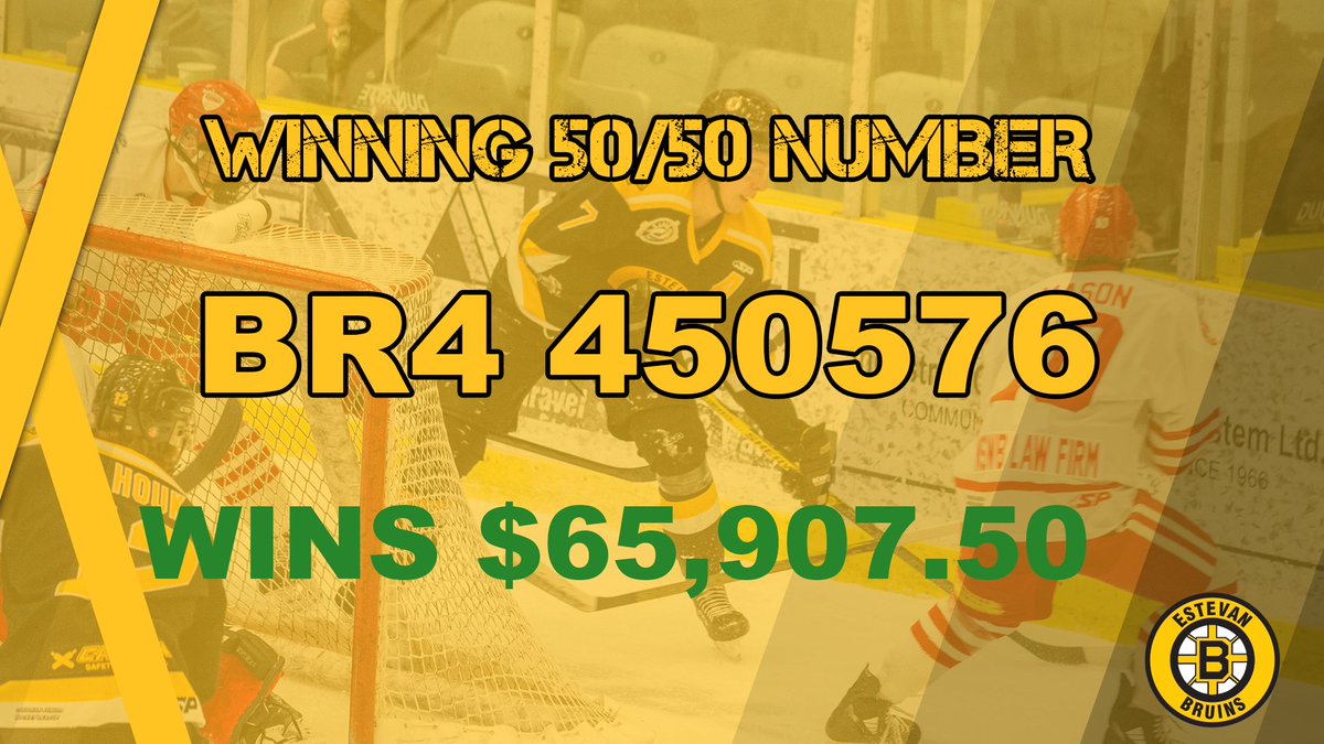 estevanbruins's tweet image. May 6th winning 50/50 number