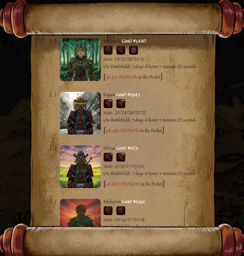 tinopremium's tweet photo. 26 warriors fought in the battlefield for 7 days. 11 came out victorious to bring home 11 Medal of Honor, 33 Glories and 11 Shards. #SQFridayNightFight just got very real. ๐นโ๏ธ๐น
#shadowsunite #shadowfollowshadow
@ShadowQuest_NFT https://t.co/ta6Smo872x