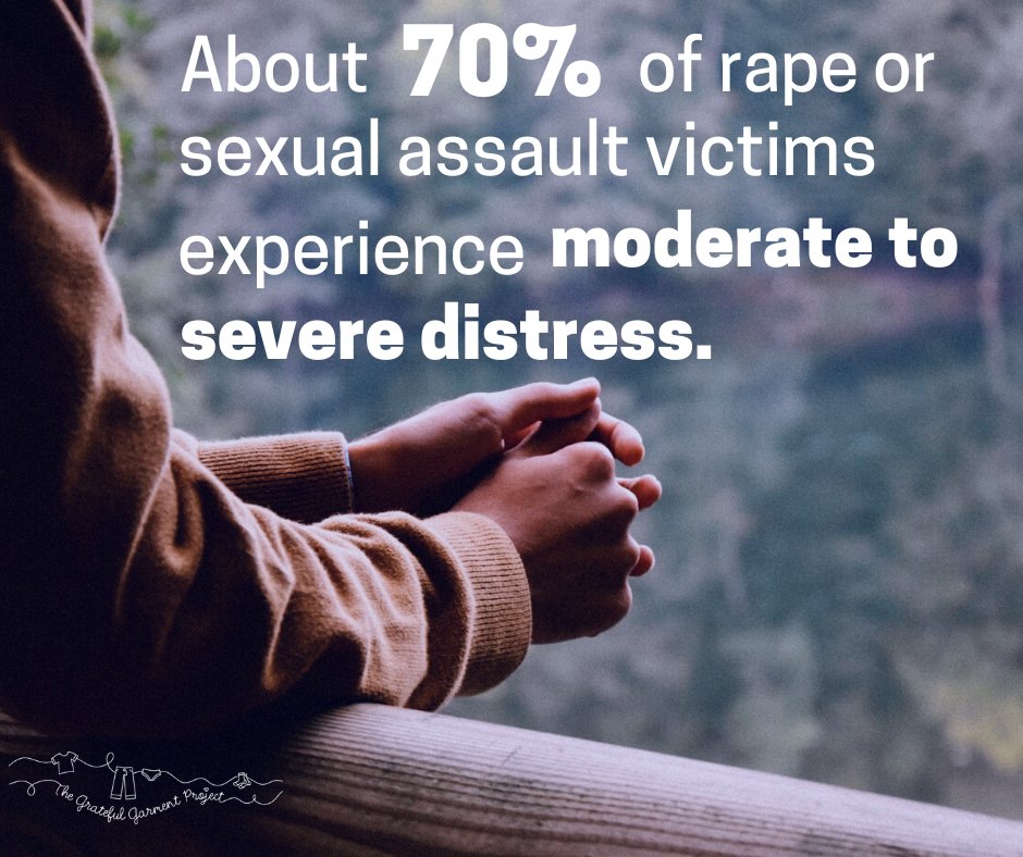 Grateful Garment (@gratefulgarment) on Twitter photo Sexual assault victims are more likely to experience distress after going through a traumatic experience, more than any other violent crime. 
#mentalhealthawarenessmonth #mentalhealth Sexual assault victims are more likely to experience distress after going through a traumatic experience, more than any other violent crime. 
#mentalhealthawarenessmonth #mentalhealth