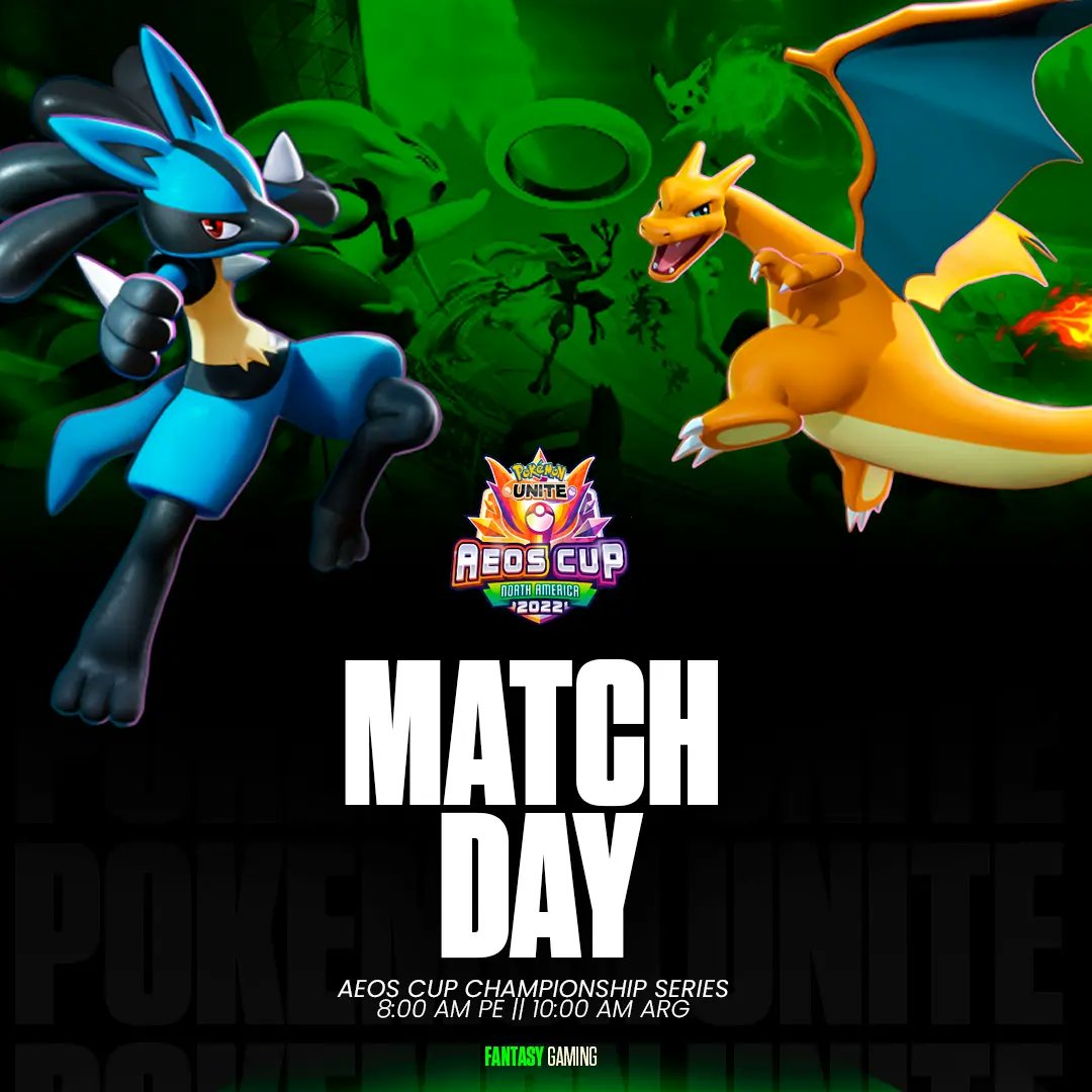 FantasyGTeam's tweet photo. Un día importante para nuestra escuadra de PokemonUnite🔥
A dominar la #aeoscup 🐲😎
#powerby:
🔸#fantasygamingcenter
🔸#monkeypicks
🔸#wellplaystore_pe
🔸#clehiimp
#gofsy #pokemonunite #championseries https://t.co/xkqIfFez2H