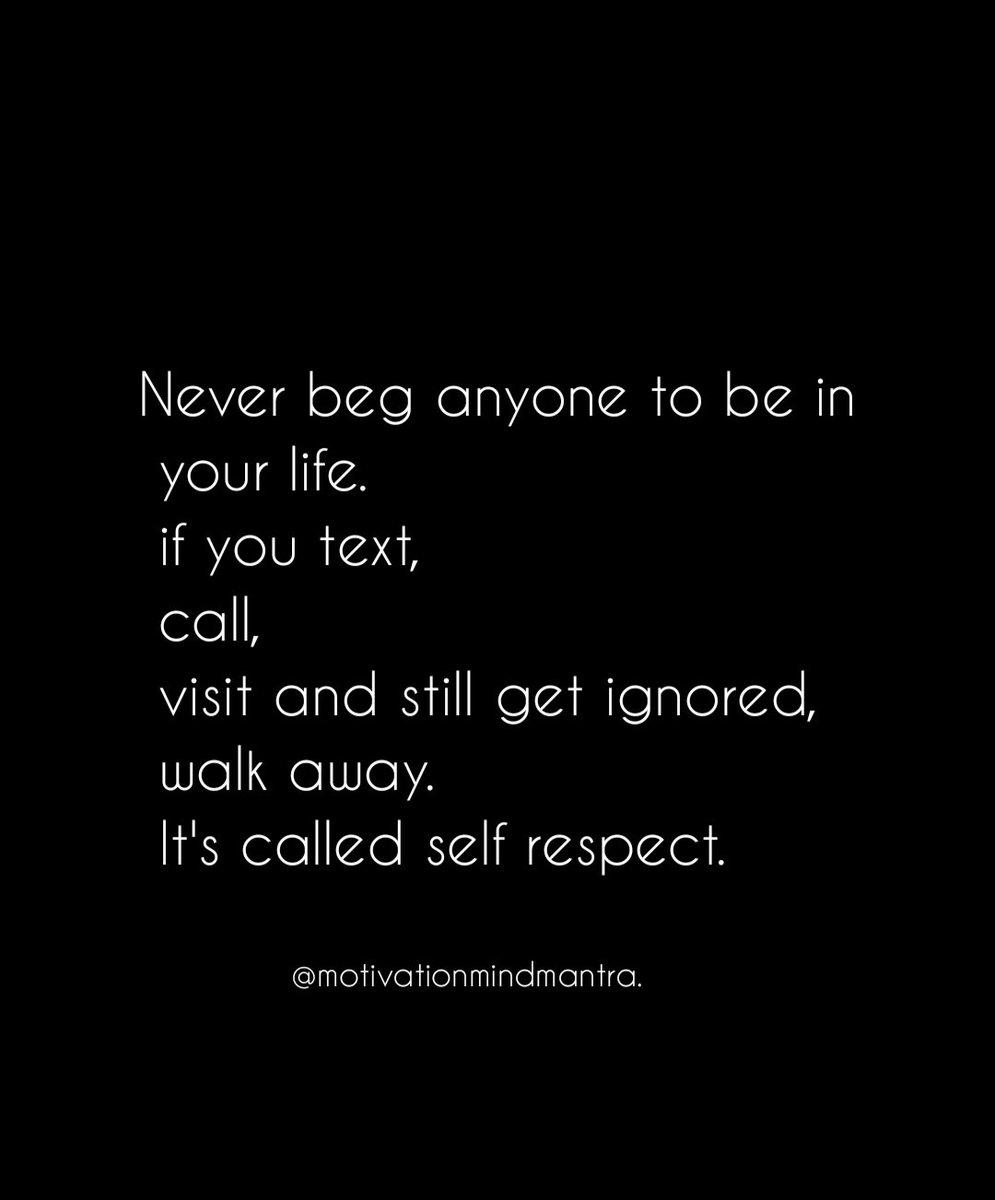 d61861555's tweet photo. #MotivationMonday #quote #life #Selfrespect #selflove #ignored #Sad #neverbeg #yourlife #Tweet https://t.co/0niokh3Egy