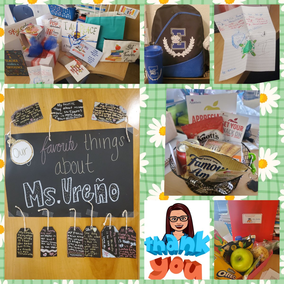 Feeling blessed and appreciated with  messages and goodies all week long  from my  Students,Admin., Partners in Ed and colleagues. #TeacherAppreciationWeek2022 #TeamEscontrias