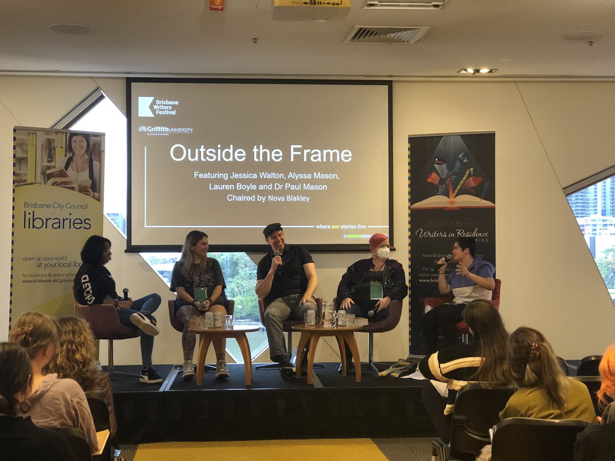 linliwan_'s tweet photo. outside the frame ๐ผ #BWF60
@BrisWritersFest w/ @JessHealyWalton, Alyssa Mason, Lauren Boyle and @pmason83 https://t.co/nj8drorfNM