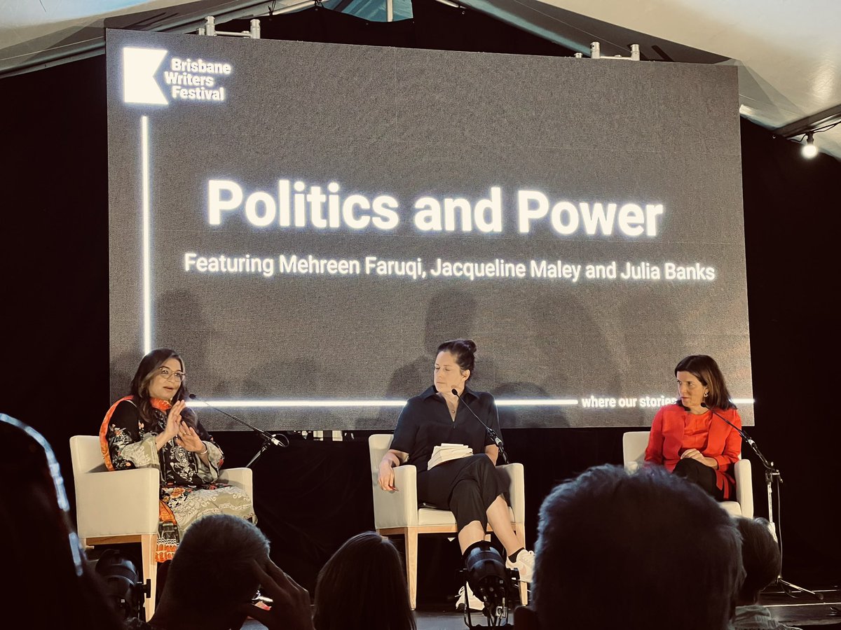 SarahMoran's tweet photo. Wondering who actually IS talking about women this election?
@MehreenFaruqi and @juliahbanks in conversation with @JacquelineMaley at @BrisWritersFest today.
- #Elections2022
- Positives + negatives of political experiences
- womenโs issues
#BrisWritersFest #BWF2022 #BWF60 https://t.co/upXVqHUQ01