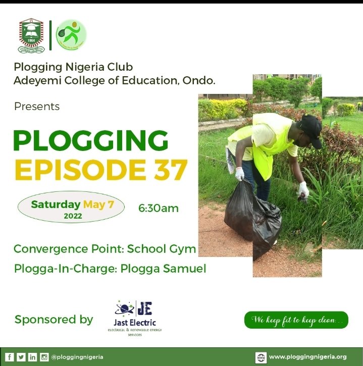 ploggingnigeria's tweet photo. We go again today at @PloggingACE!
#PloggingClubACE
#PloggingNigeriaClub
#WeKeepFitToKeepClean
#FitPeopleInCleanCommunities https://t.co/911kQ5nS0H