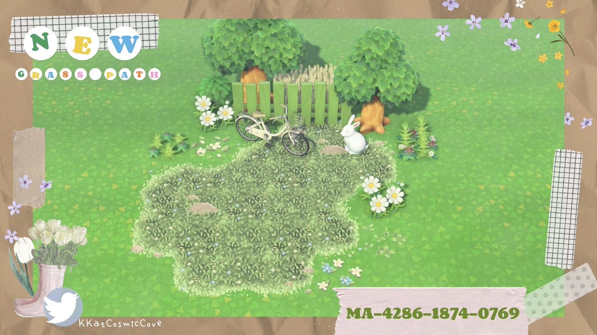 KKatCosmicCove's tweet photo. 🌿New designs release for my new theme🌿🤗I created a new grass path w/stone variation! I also have a new broken/rural road set with a cute confetti variation! @pimikyu gave me this super cute idea &amp; @AcnhIeu confetti is a huge inspiration💕Enjoy!#ACNHDesign #ACNH #どうぶつの森 https://t.co/HCOn8EuHEO