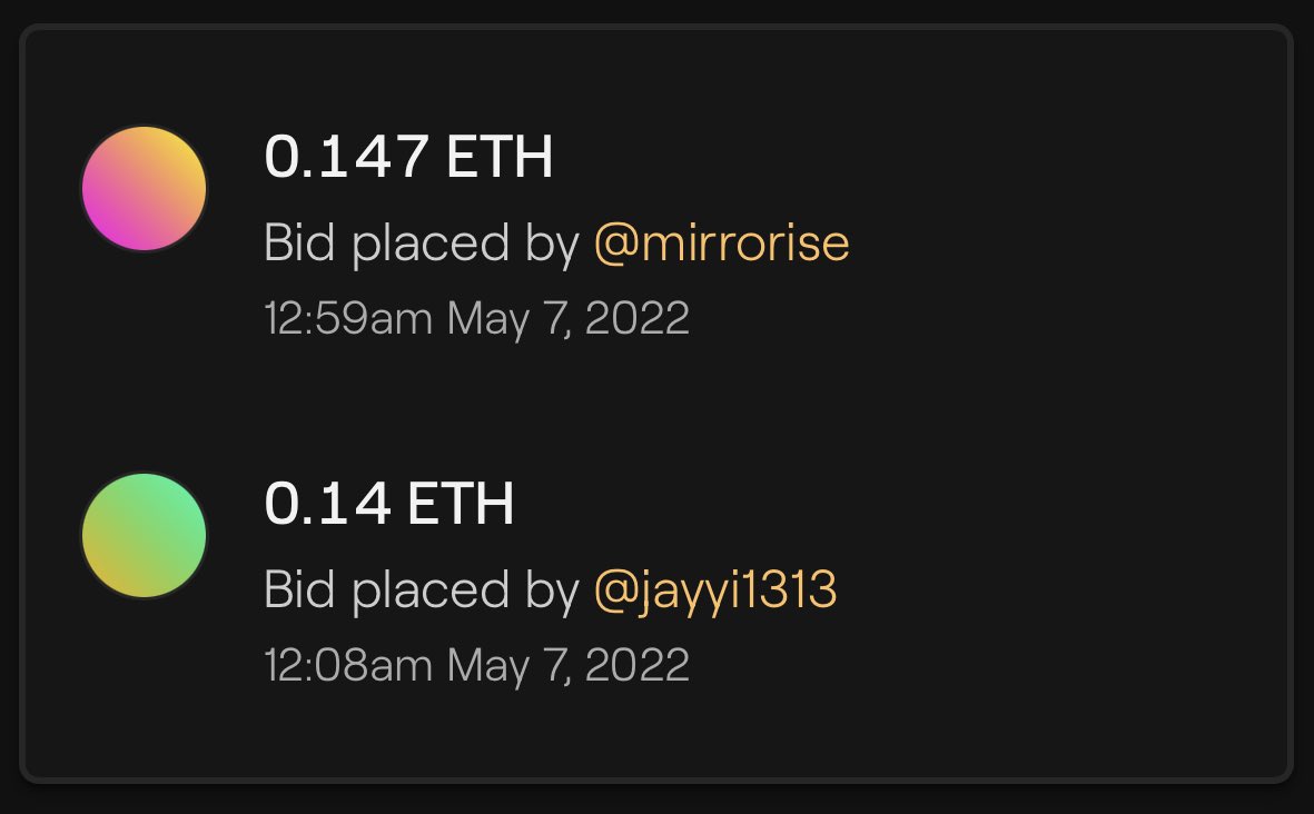 TheodoreGrams's tweet photo. 🚸 we just received another bid! the bid is now at 0.147 eth for the “walk” 1 of 1 nft package. still 23hrs remaining in the auction! s/o to mirrorise.eth🚸 https://t.co/6uTMSyn3Yg