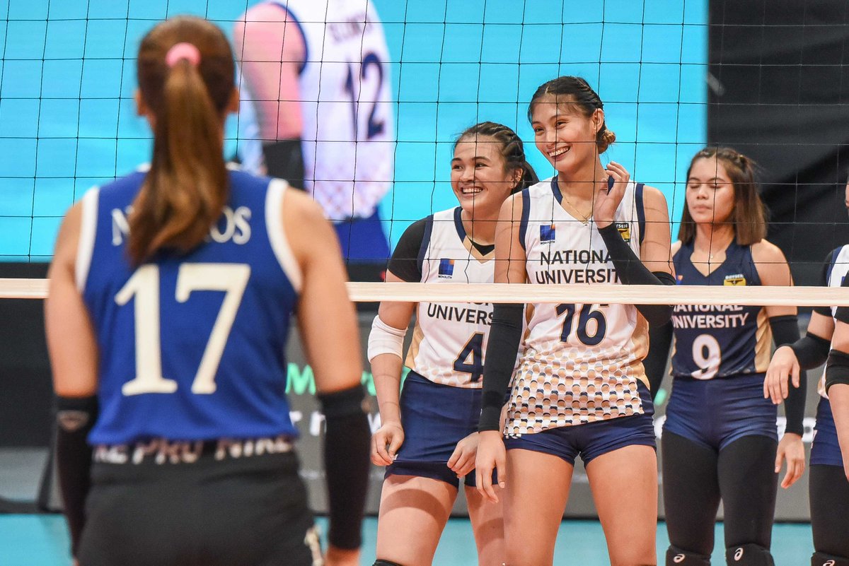 OneSportsPHL's tweet photo. Four years later... NU finally beats Ateneo again!

The last time the Lady Bulldogs clipped the Blue Eagles, Jaja Santiago scored 26 points in a five-set win in Season 80.

#UAAPSeason84 #FullyAlive #ChampionsForLife https://t.co/vLaCrOaXsL