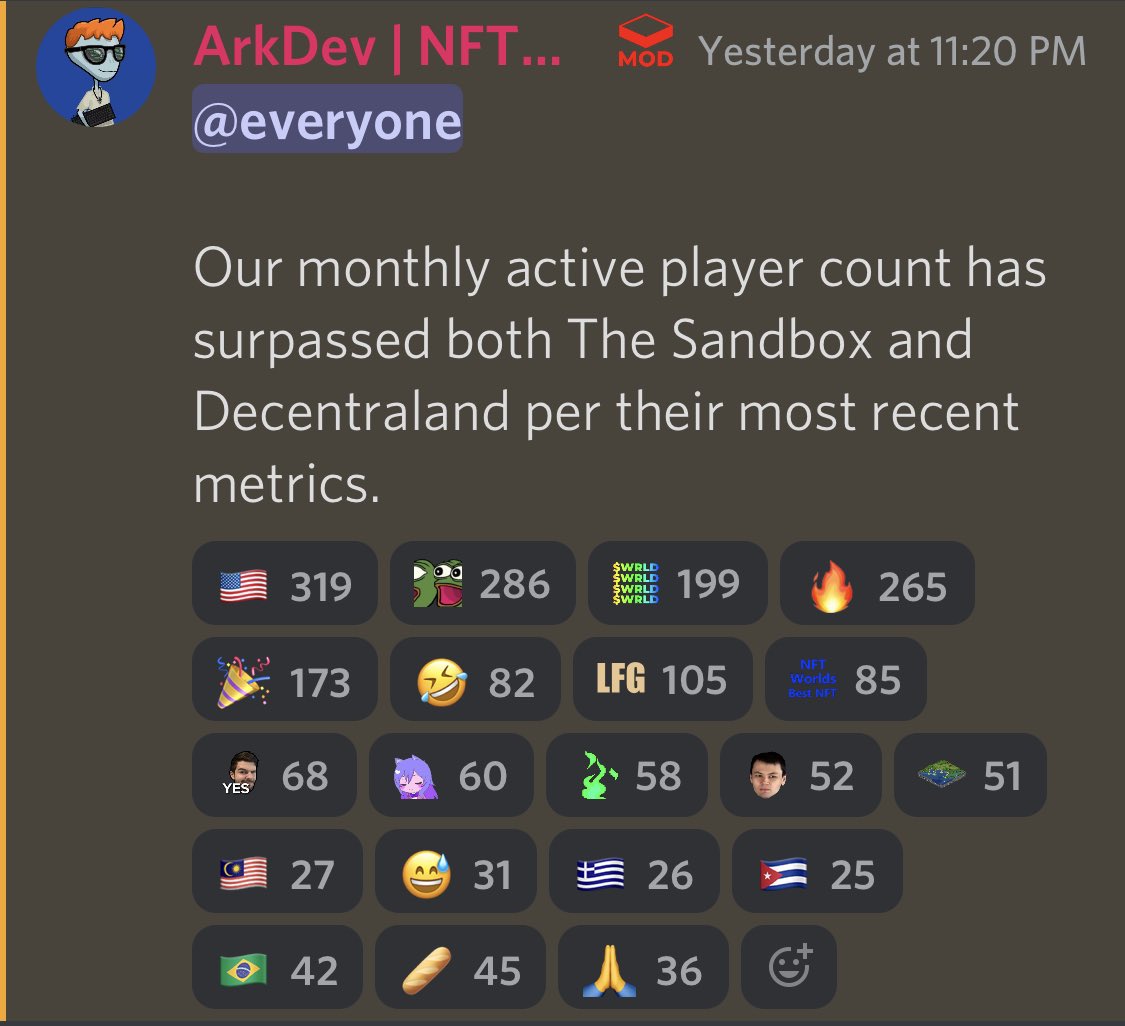 Player count who is watching this ... 👀👀 those metrics are changing here comes proof of concept in action. Amazing play by <a href="/iamarkdev/">ArkDev | HYTOPIA</a> and <a href="/nftworldsNFT/">NFT Worlds</a>  ~ we are super blessed to be part of this and I can't wait to see those metrics <a href="/AngelofYHVH/">Angelica Saldaña S.T.B.❤️‍🔥</a> and @DoktorKlash :)
