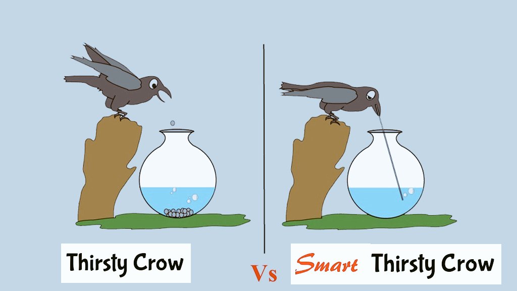 ronak_bepari's tweet image. Thirst is felt in both the crow, but one is drinking water with his hard work and one is drinking water with his smart hard work...

so what do you do just hard work or smart hard work?
#thirstycrow
#learnalesson 
#smarthardwork 
#Hardwork 
#LifeLessons 
#LifeHacks