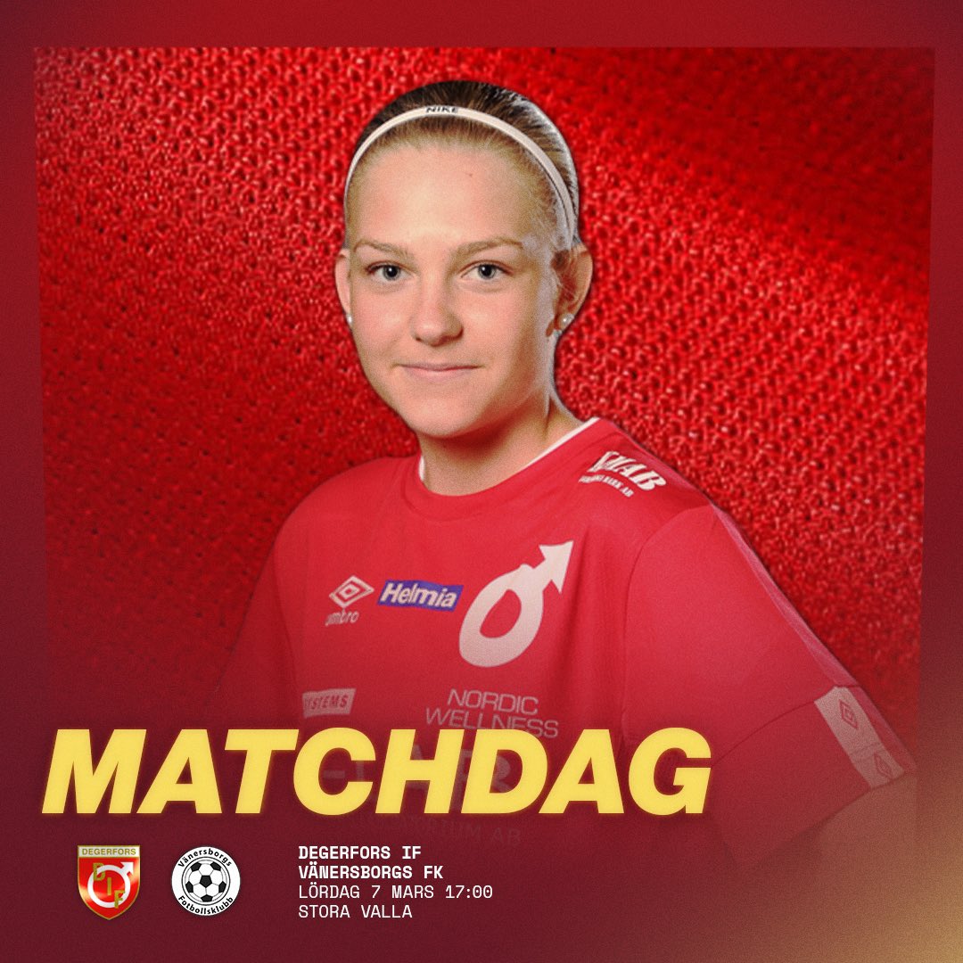 Matchdag! ❤️🤍

Degerfors IF - Vänersborgs FK
Avspark 17:00 på Stora Valla

#DegerforsIF