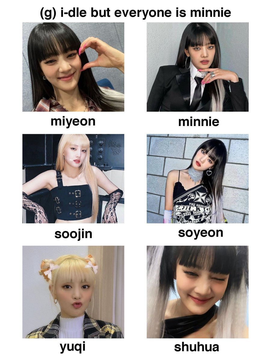 ilylianch's tweet photo. (G) I-DLE but everyone is MINNIE.

#GIDLE #MINNIE #여자아이들 #민니 @G_I_DLE https://t.co/3WeLTI93Ea