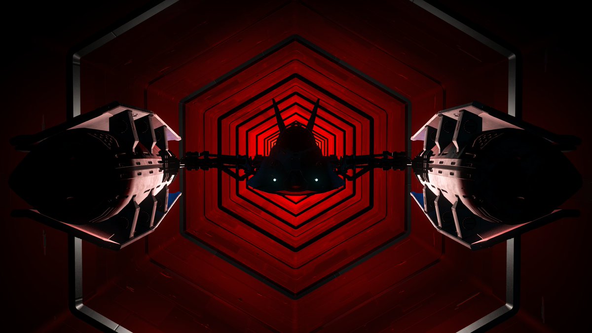 llVallkyriell's tweet photo. Atlas stations are a great place to get cool ship pics 🖤 I love the dark colors with a hint of white. Matches my ship perfectly! ✨ #NoMansSky @NoMansSky #solarship https://t.co/7yjuXyZB3W