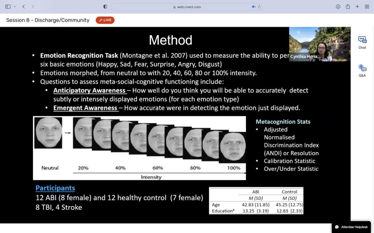 Neuro_BITE's tweet photo. Great friend of NeuroBITE @neurocyn @UTAS_ giving us an intro into her current research on #socialcognition and #emotionperception
#braininjury worse at surprise, disgust & not great at anger either
#ASSBI2022 https://t.co/J3B77btvQB