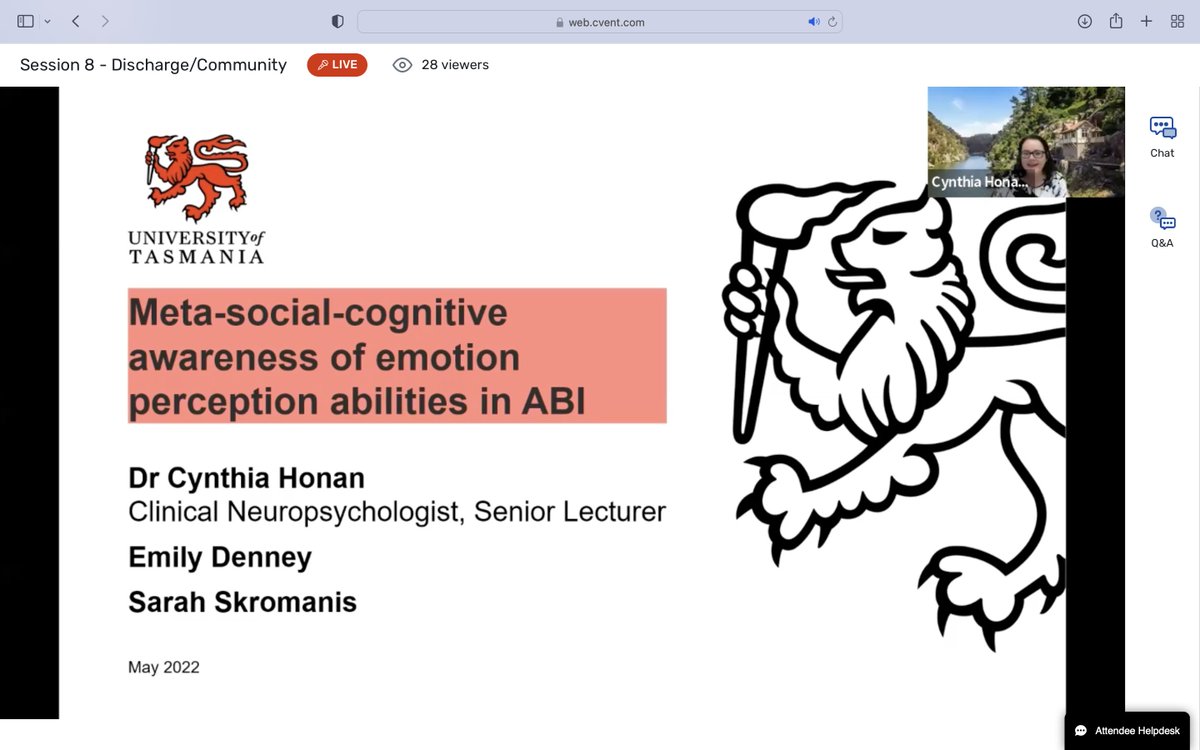 Neuro_BITE's tweet photo. Great friend of NeuroBITE @neurocyn @UTAS_ giving us an intro into her current research on #socialcognition and #emotionperception
#braininjury worse at surprise, disgust & not great at anger either
#ASSBI2022 https://t.co/J3B77btvQB