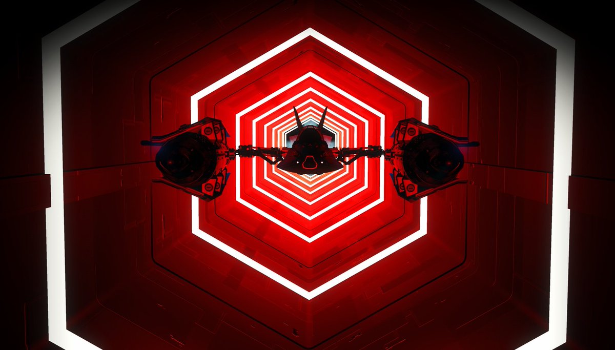 llVallkyriell's tweet photo. Atlas stations are a great place to get cool ship pics 🖤 I love the dark colors with a hint of white. Matches my ship perfectly! ✨ #NoMansSky @NoMansSky #solarship https://t.co/7yjuXyZB3W
