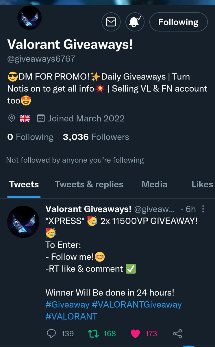 ClayYT5's tweet photo. @giveaways6767 Done https://t.co/mT6iDc6cGG